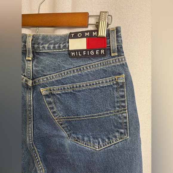 VINTAGE 1998 Tommy Hilfiger jeans‎ Rigid Patch Logo Size 7/30 Women’s 0343 - Picture 5 of 9